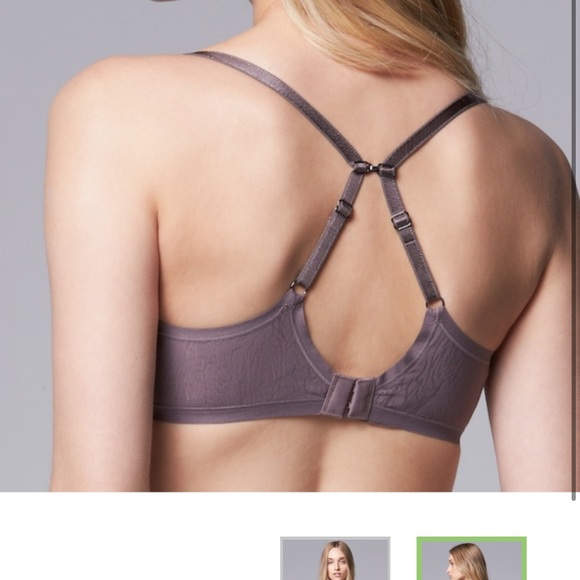 (CLOSET CLOSING FINAL SALE) Vera Wang Natural Lift Slate Purple Underwire Bra - Picture 2 of 8